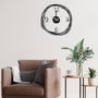 Wallity Gergo Reloj de Pared Decorativo de Metal Negro